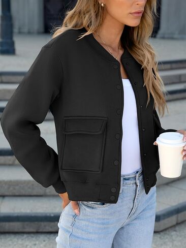 ANRABESS Women Cropped Jackets Long Sleeve Fashion Casual Varsity Bomber Jacket Coat 2024 Trendy Fall Outfits in Saudi Arabia