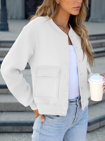 ANRABESS Women Cropped Jackets Long Sleeve Fashion Casual Varsity Bomber Jacket Coat 2024 Trendy Fall Outfits in Saudi Arabia