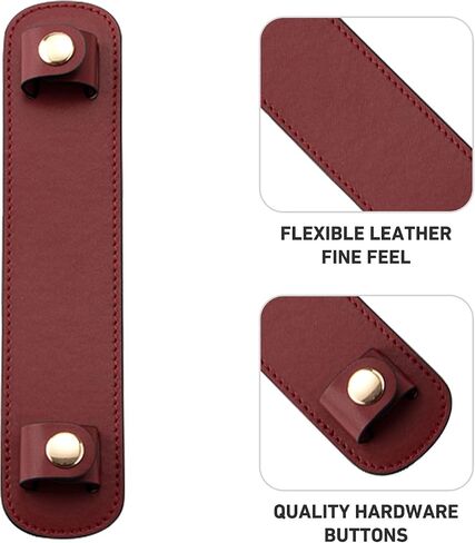 Shoulder Strap Pad Replacement,Microfiber Leather Strap Pads Detachable Cover for Tote Bag(burgundy) in Saudi Arabia