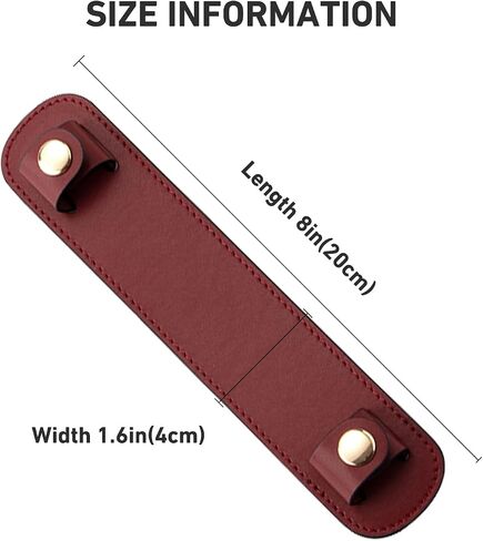 Shoulder Strap Pad Replacement,Microfiber Leather Strap Pads Detachable Cover for Tote Bag(burgundy) in Saudi Arabia