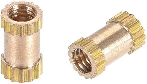 uxcell Knurled Insert Nuts, 50Pcs M2.5 x 4mm(L) x 3.5mm(OD) Female Thread Brass Embedment Nuts in Saudi Arabia