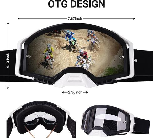 MX Goggles Motorcross Goggles with Tear Off, UV400 Anti-fog Off Road Goggles for Motorcycle Snowmobile for Men,Women in Saudi Arabia