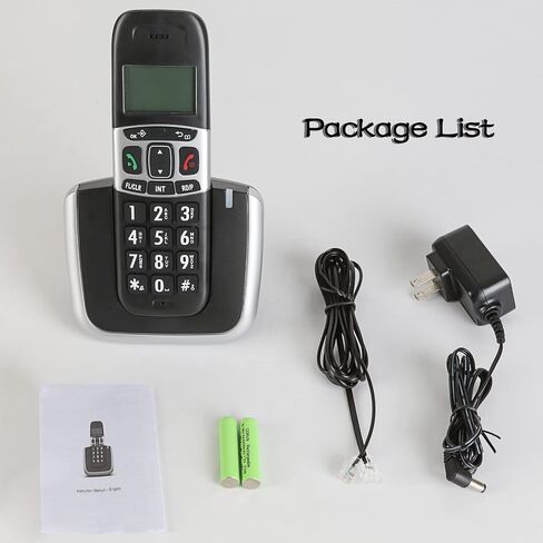 سانجين DECT 6.0 هواتف مكتبية لاسلكية للمنزل، سماعة مع معرف المتصل، الاستعلام عن الرقم، هواتف محمولة لاسلكية قابلة للتعديل ونغمة رنين للأعمال المكتبية in Kuwait