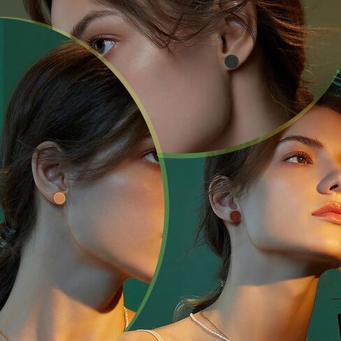 Longbeauty 6 قطعة مقاييس الأذن الخشبية المقابس خمر البني الطبيعي أنفاق الأذن الخشبية مع O-حلقة ثقب الأذن مجوهرات للنساء الرجال in Kuwait