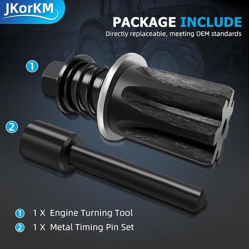 أداة تحول المحرك JDE81-1 + مجموعة دبابيس توقيت معدنية JDE81-4 متوافقة مع أنواع المحرك John Deere 4024 4039 4045 4239 4276 6359 6619 6059 6068 6076 6081 6090 6105 6125 6135. in Kuwait