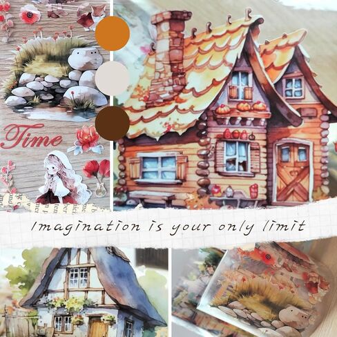 Journaling and Scrapbooking Stickers Set, Assorted Designs for Planners and Crafts (Magical Floral) in Kuwait