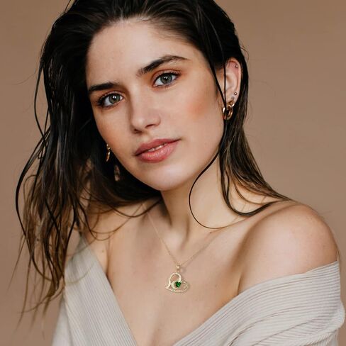 Birthstone Jewelry for Wife Gifts for Her - 18K Gold Filled 925 Sterling Silver I love You Heart Pendant Necklace for Wife Mothers Day Gifts for Wife Birthday Gifts for Girlfriend on Valentine's Day, Wedding Anniversary, Christmas Gifts for Her in Saudi Arabia
