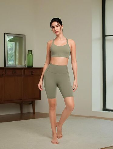 Yvette Yoga Sports Bra for Women - Padded Strappy Cute Sports Bra in Kuwait