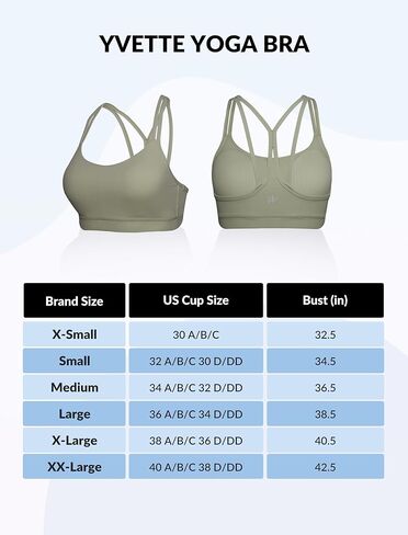 Yvette Yoga Sports Bra for Women - Padded Strappy Cute Sports Bra in Kuwait