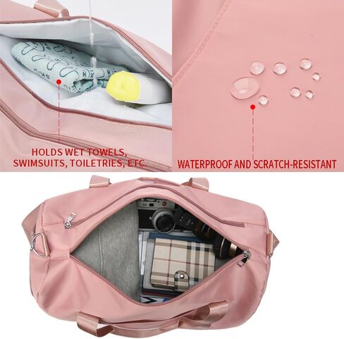Sports Duffel Bags Gym Tote Bags Travel Golf Duffel Traveling Waterproof Weekend Bags with Shoes for Women Men (Pink) in Saudi Arabia