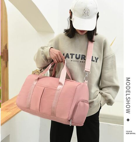 Sports Duffel Bags Gym Tote Bags Travel Golf Duffel Traveling Waterproof Weekend Bags with Shoes for Women Men (Pink) in Saudi Arabia