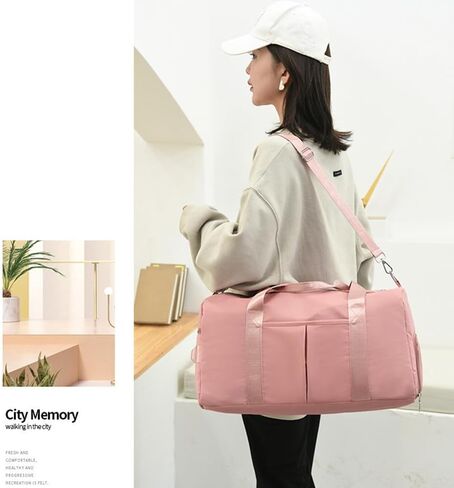 Sports Duffel Bags Gym Tote Bags Travel Golf Duffel Traveling Waterproof Weekend Bags with Shoes for Women Men (Pink) in Saudi Arabia