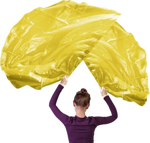 2pcs Praise Dance Flags, 55x36 Inch Semicircle Worship Flags with 2 Telescopic Flagpole Praise Flag Worship Flags for Kids Teens Adults Church Stage Performance (Royal Blue) in Saudi Arabia