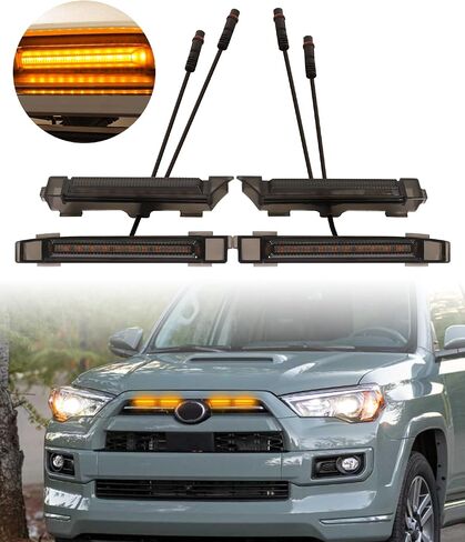 LED Amber Grill Lights for Toyota 4Runner 2020 2021 2022 2023 2024 Raptor Grille Lights Fits SR5 TRD Off-Road Sport Limited,4pcs in Saudi Arabia