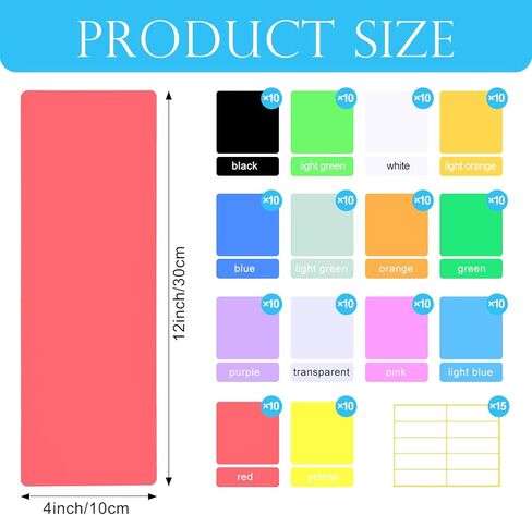 140 قطعة فواصل كتب المكتبة 4 × 12 بوصة قلم تحديد رف المكتبة 14 لونًا فواصل كتب هزلية مع 150 ملصق فواصل كتب بلاستيكية للأرفف لوازم مكتبة التدريس في المنزل والفصول الدراسية in Kuwait