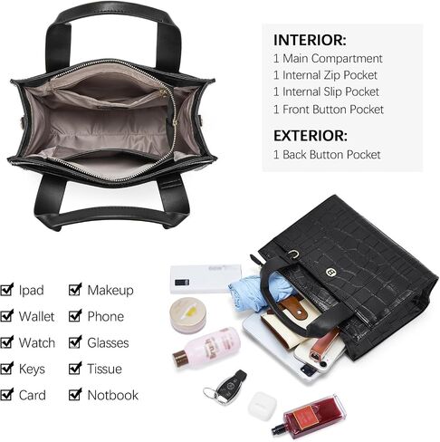 BOSTANTEN Small Tote Bag for Women Crossbody Trendy Purses Vegan Leather Satchel Handbags with Shoulder Strap in Saudi Arabia