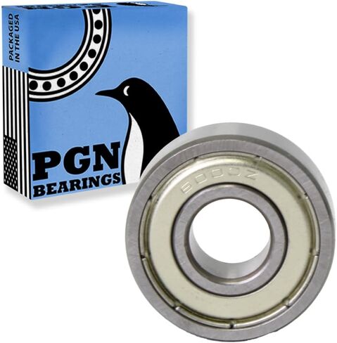 محمل PGN (10 عبوات) 6000-ZZ - محمل كروي مختوم من الصلب الكروم المشحم - محامل 10x26x8 مم مع درع معدني ودعم دورة في الدقيقة العالية in Kuwait