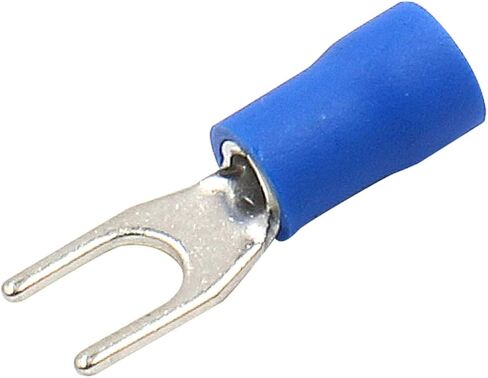 Baomain معزول شوكة سلك موصل سلك تجعيد طرفية كهربائية 14-16AWG(1.5-2.5 ممq) الولايات المتحدة الأمريكية #8 أزرق (100 قطعة) in Saudi Arabia