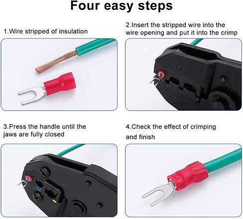 Baomain معزول شوكة سلك موصل سلك تجعيد طرفية كهربائية 14-16AWG(1.5-2.5 ممq) الولايات المتحدة الأمريكية #8 أزرق (100 قطعة) in Saudi Arabia