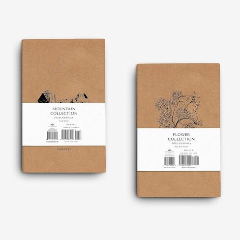 دفتر يوميات/جيب للمذكرات الميدانية من Bright Day Calendars من Bright Day - كتاب مذكرات مبطن مقاس 3.5 × 5.5 - مجموعة زهور مكونة من 5 قطع in Saudi Arabia