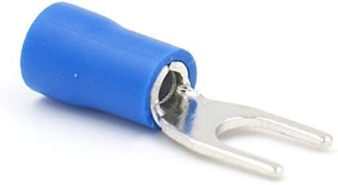 Baomain معزول شوكة سلك موصل سلك تجعيد طرفية كهربائية 14-16AWG(1.5-2.5 ممq) الولايات المتحدة الأمريكية #8 أزرق (100 قطعة) in Saudi Arabia