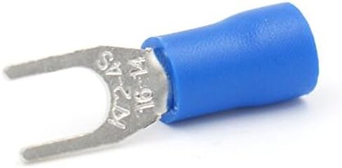 Baomain معزول شوكة سلك موصل سلك تجعيد طرفية كهربائية 14-16AWG(1.5-2.5 ممq) الولايات المتحدة الأمريكية #8 أزرق (100 قطعة) in Saudi Arabia