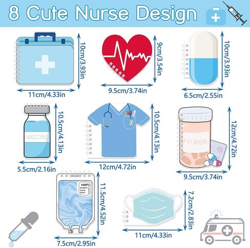16 Pieces Nurse Spiral Notebooks Mini Nurse Pocket Notepads Pocket Notebook for Nurses Spiral Nurse Appreciation Gifts Medical Notebook for Nursing Students Classroom Office Present, 8 Styles in Saudi Arabia