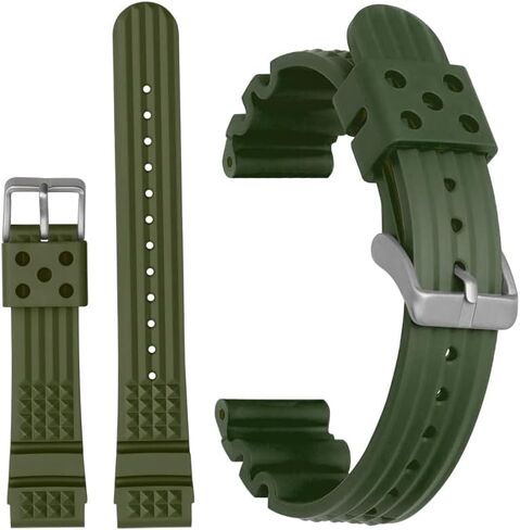 سوار مطاطي لساعات Seiko Prospex SKX Divers، سوار ساعة بديل 22 مم 20 مم مع إبزيم لساعة Seiko Prospex Divers حزام ساعة مطاطي - ألوان متعددة in Kuwait