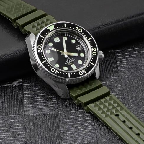 سوار مطاطي لساعات Seiko Prospex SKX Divers، سوار ساعة بديل 22 مم 20 مم مع إبزيم لساعة Seiko Prospex Divers حزام ساعة مطاطي - ألوان متعددة in Kuwait