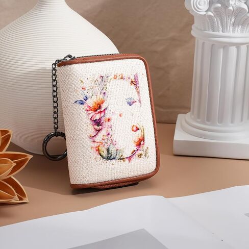 MEITRUE RFID Credit Card Holder Zipper Card Case for Ladies Small Keychain Wallets for Women in Kuwait