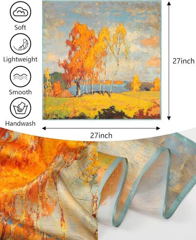 AWAYTR 100% Mulberry Silk Scarf for Women - 27 IN Pure Silk Hair Scarf Silk Head Scarf for Hair Neck Scarf with Gift Pack in Kuwait