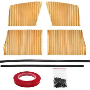 4 PCS Car Curtains for Window, Magnetic Auto Side Window Sun Shade Cover with Heat and UV Protection, Universal Car Accessories Keeps Cooler Screen for Baby Sleeping (Black)