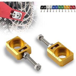 Rear Axle Blocks Chain Adjuster,Electric Dirt Bike Chain Tensioner Screw for Sur Ron Segway X160 X260(Red)