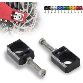 Rear Axle Blocks Chain Adjuster,Electric Dirt Bike Chain Tensioner Screw for Sur Ron Segway X160 X260(Red)