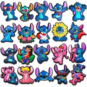 20Pcs Cartoon Shoe Charms for Croc Clog Sandals, Cute Shoes Decoration Charms for Kids Teen Adults