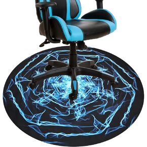 سجادة كرسي الألعاب، 47 بوصة دائرية بسمك 3 مم من المطاط لكرسي مكتب الكمبيوتر للأرضيات الصلبة، سجادات كرسي دوارة مضادة للانزلاق لغرفة الألعاب والمكتب والمنزل in Kuwait