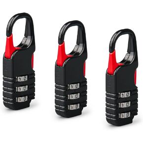 Mini Combination Padlock, BARRYSAIL 3pcs Mini Locks for Kids Teens School Backpack Diary Travel, Black
