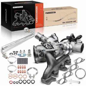 A-Premium Turbocharger with Installation Kits & Turbo Oil Feed Line Compatible with Chevy & Buick Models - Cruze 2011-2015, Cruze Limited 2016, Sonic 2012-2020, Encore, Trax 2013-2021 - # 55565353