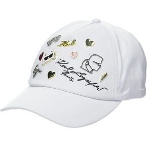 KARL LAGERFELD Women's Charms Baseball Cap Pins Hat