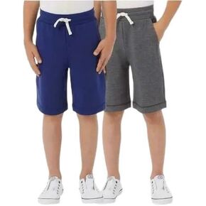 32 Degrees Boys' 2pk Active Short (US, Alpha, Medium, Regular, Dark Blue/Dark Grey)