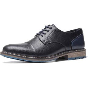 Recyphi Men'Casual Dress Shoes Orthopedic Shoes Business Oxford Derby Leather Shoes