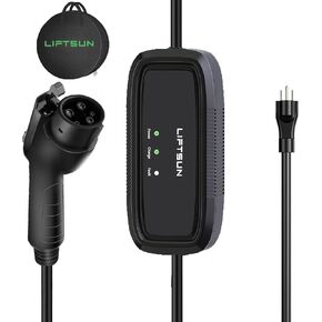 Portable EV Charger Level 1, 15Amp 110V, Electric Vehicle Charger with 21Ft Cable,NEMA 5-15P for Plug-in Home EV Charging Station,Compatible with SAE J1772 EVs and Tesla(Adapter Required)