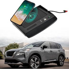 KEWISAUTO Wireless Charger for 2021-2024 Nissan Rogue S, SV, SL, Center Console Charging Panel Fast Phone Charger Pad for Nissan Rogue T33 S, SV, SL, Platinum 2021 2022 2023 2024 Accessories