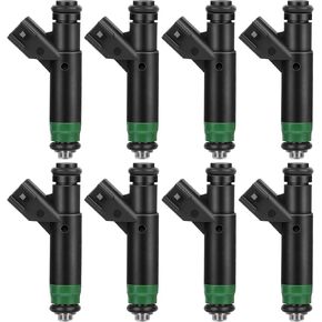 8Pcs Powerful Performance 53032704AB Fuel Injectors Compatible for 2007 for Aspen 4door Sport Utility 4.7L 2005-2007 for Dakota 4door Extended Cab Pickup 4.7L, 4Holes Fuel Injector Kit