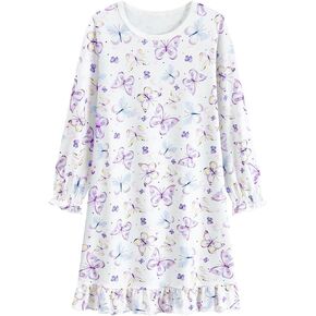 ملابس نوم للفتيات للأطفال ثوب نوم فراولة قطة الكرز ملابس نوم فستان سهرة بياقة دائرية وأكمام طويلة 3-10 سنوات in Kuwait