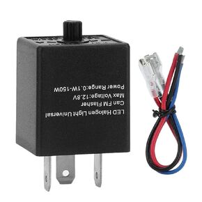 LED Flasher Relay, 12V 24V 3-PIN Adjustable LED Flasher Relay Turn Light Blinker for Automotive Motoycle