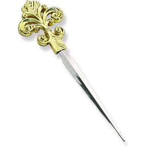 فتاحة رسائل فلور دي ليز، ذهبي وفضي، صندوق هدايا - 7.25 بوصة in Kuwait