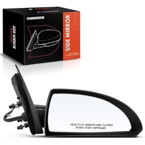 A-Premium Right Passenger Side Power Door Mirror - Compatible with Chevy Impala 2006-2013, Impala Limited 2014-2016 - Non-Heated, Non-Folding, Black - Outside Rear View Mirror - Replace# 20759190