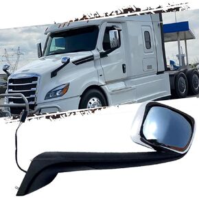 مرآة غطاء محرك السيارة من الكروم مناسبة لشاحنة Freightliner Cascadia 2018 Driver Side LH