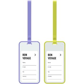 pack all Luggage Bag Tags Baggage Tags Travel Suitcase Tags with Name ID Card 6 Pack (Multicolor)